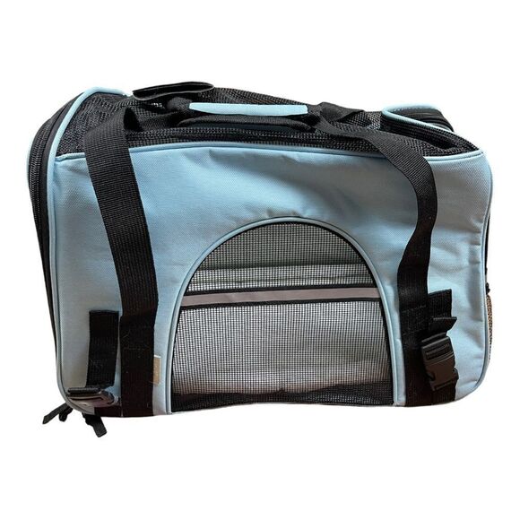Paw & Pals Airline Approved Blue Pet Soft-Sided Carriers for Small Cats Dogs - Picture 1 of 10